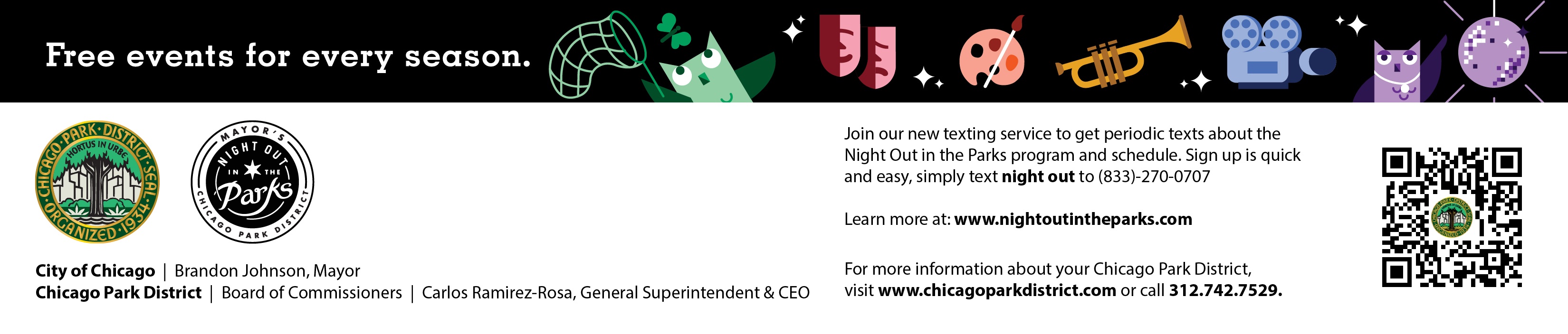 Night Out in the Parks 10 Year Anniversary, Chicago Park District, 2022 Year of Chicago Dance Footer